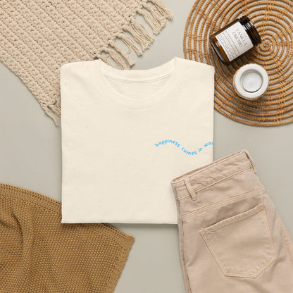 Happiness comes in waves . T‑Shirt